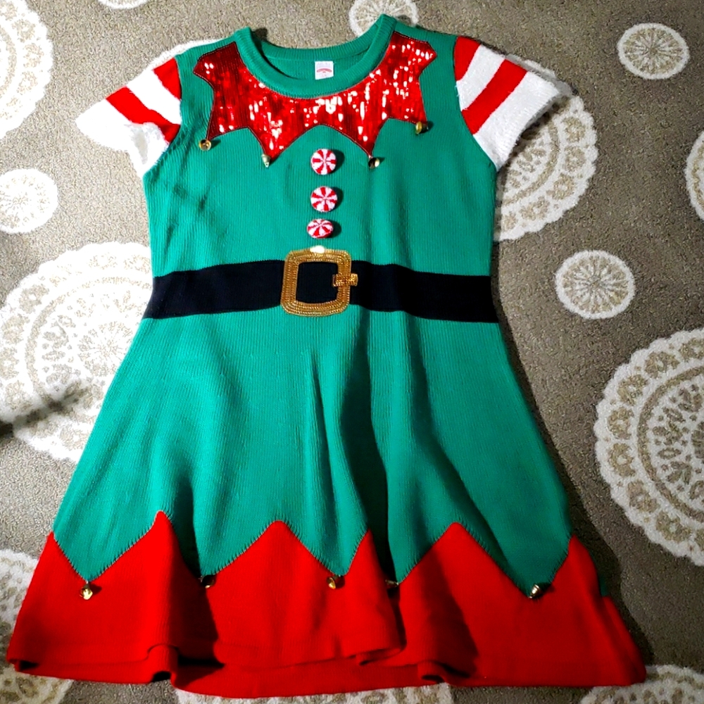 Holiday Time elf dress with bells